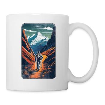 Natur & Bergwandern - Tasse - Weiß - Rechts