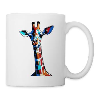 Girafe Graffiti colorée - Mug blanc - blanc - Droite