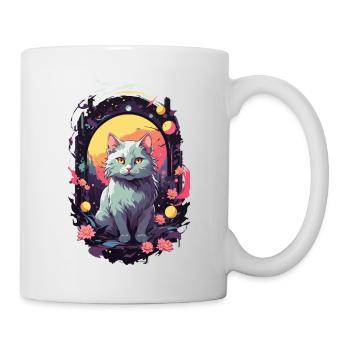 Gothic Cat Mystical Cat Lover Design - Mug - white - Right