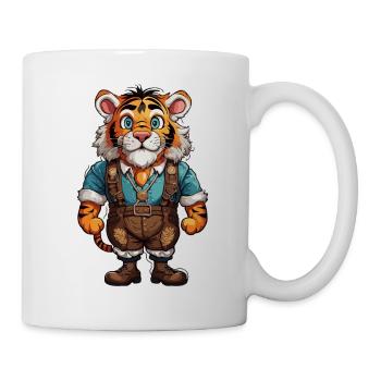 Lederhosen / Animal / Traditional costume / Tradition / Tiger - Mug - white - Right