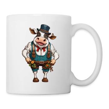 Lederhosen / Animal / Traditional costume / Tradition / Cow - Mug - white - Right