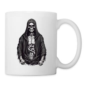 Halloween Grim Reaper Skeleton Skull Design - Mug - white - Right