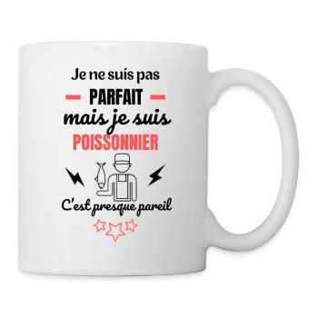 Je ne suis pas parfait POISSONNIER - Mug blanc - blanc - Droite