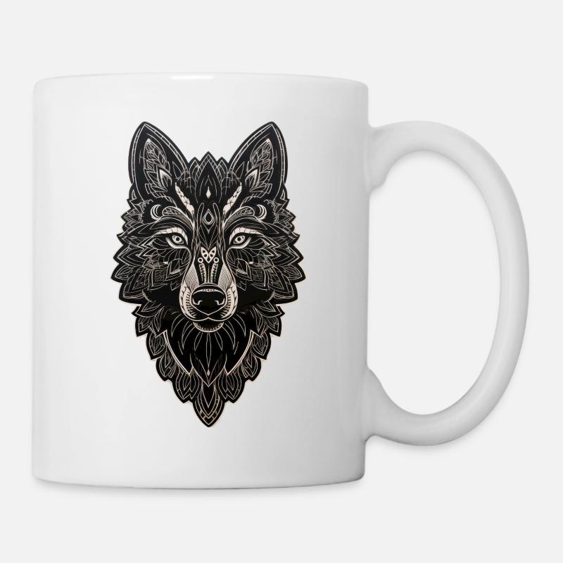 Illustration de la faune avec des roses gothiques - Mug blanc - blanc