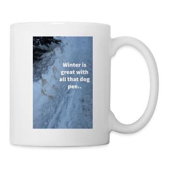 Hundeurin im Winterwunderland - Tasse - Weiß - Rechts