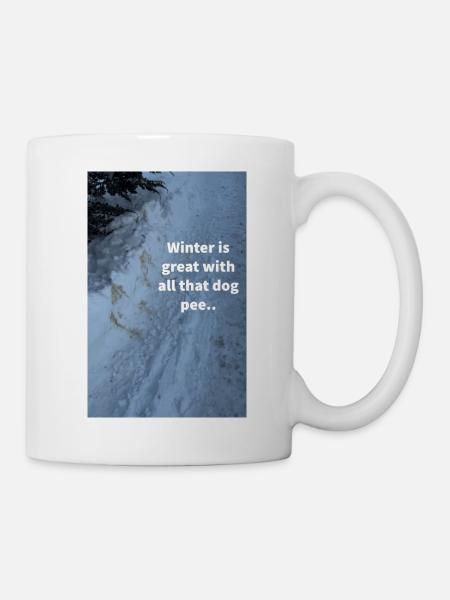 Hundeurin im Winterwunderland - Tasse - Weiß