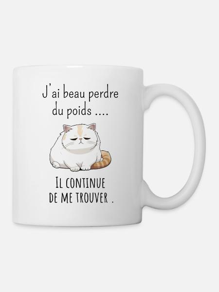 J’ai beau perdre poids il continue de me trouver - Mug blanc - blanc