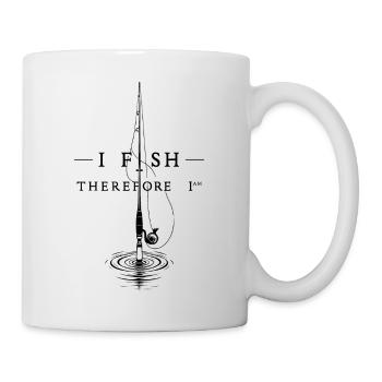 Elegant Minimalist Fishing Rod & Philosophy Tee - Mug - white - Right