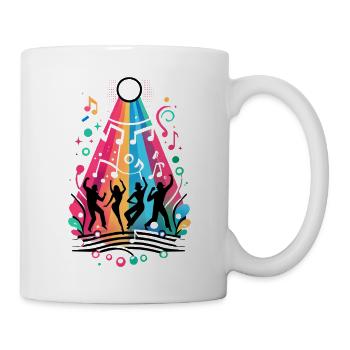 Music celebration Lifestrahl – Dynamic Dance Art - Mug - white - Right