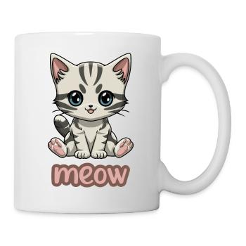 Sassy Kitten Meow - Adorable Feline Fun Tee - Mug - white - Right