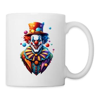 Clown / Zirkus / Fasching / Karneval / verspielt - Tasse - Weiß - Rechts
