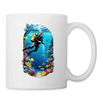 plongée sous marine - Mug blanc - blanc - Droite