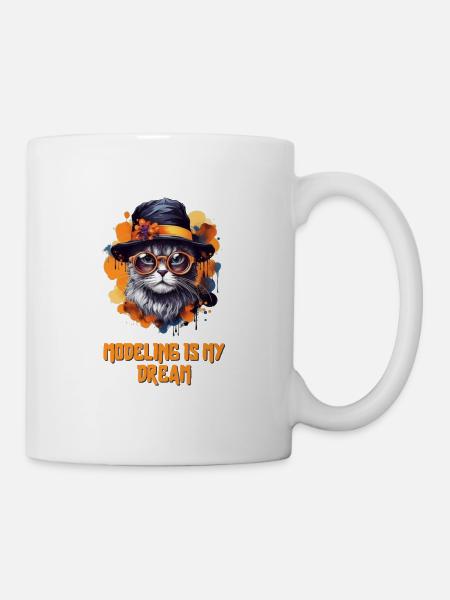 Catwalk Critter T-Shirt - Tasse - Weiß