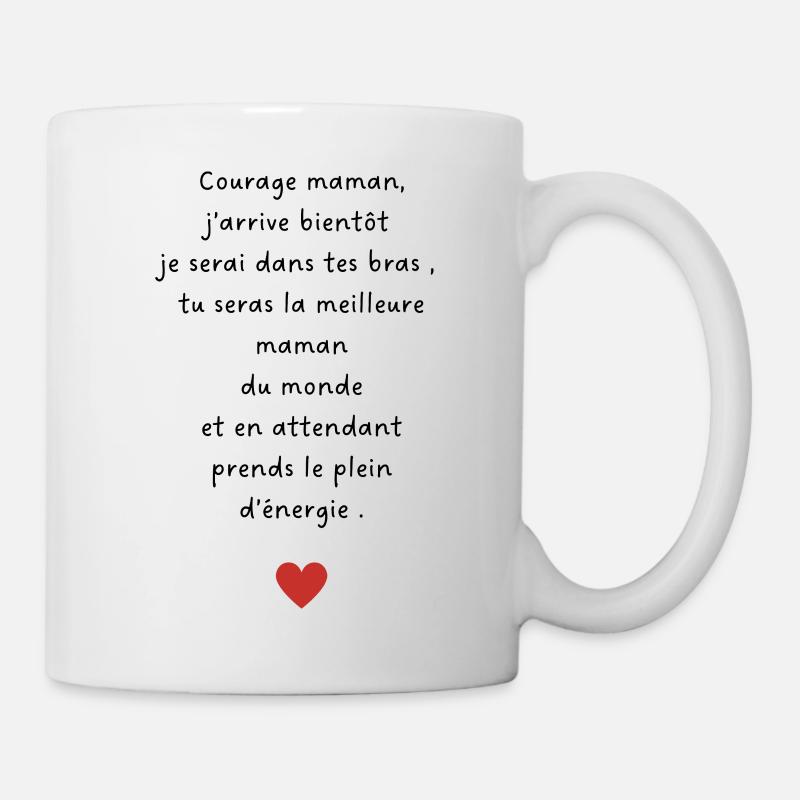 J’arrive bientôt maman-annonce grossesse maman - Mug blanc - blanc
