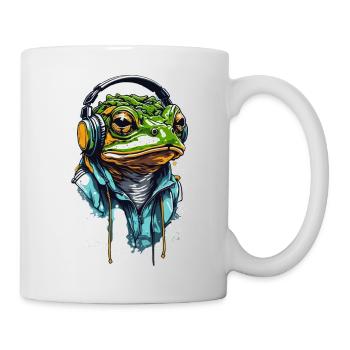 Frog music - Tasse - Weiß - Rechts