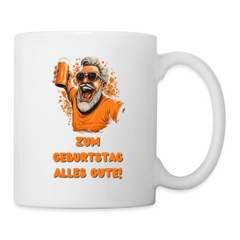 "Cheers to Years" Festliches Geburtstagsshirt - Tasse - Weiß - Rechts
