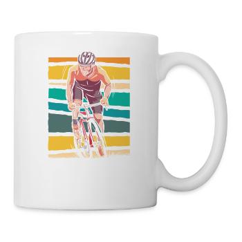 Never Underestimate An Old Guy on a Bicycle - Tasse - Weiß - Rechts