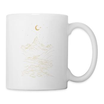 Clair de lune doré - Mug blanc - blanc - Droite