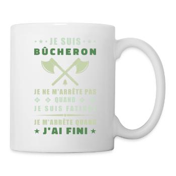 Je suis bûcheron - Mug blanc - blanc - Droite