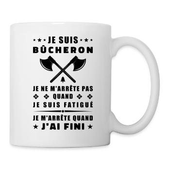 Je suis bûcheron - Mug blanc - blanc - Droite