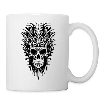 Skeleton Tattoo Head - Mug - white - Right