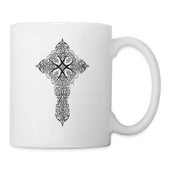 Croix de mandala - Mug blanc - blanc - Droite