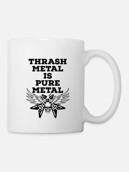 thrash metal is pure metal - Tasse - Weiß