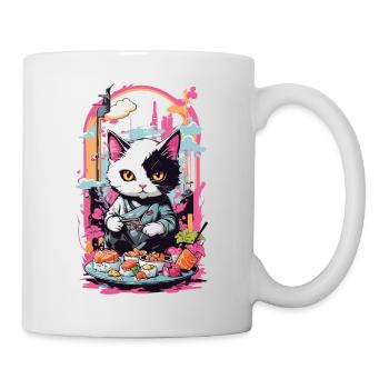 Kawaii Sushi Cat Pastel Goth Japan Style - Mug - white - Right