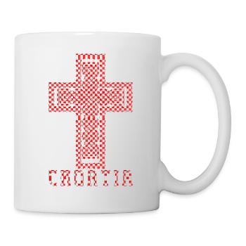 Croatie Croix drapeau patriotisme Vintage Gloire cheveux - Mug blanc - blanc - Droite
