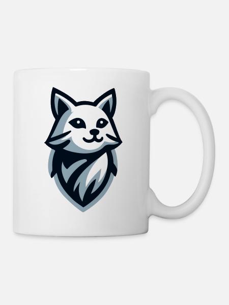 Kitten: illustration of a little fluffy - Mug - white