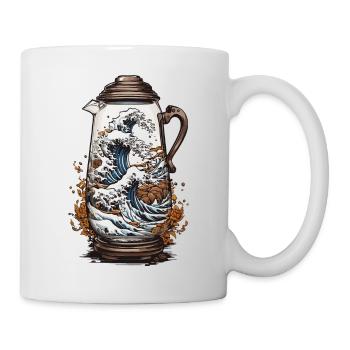 Japan Coffee Aesthetics Ukiyo-E Wave for Coffee Fans - Mug - white - Right
