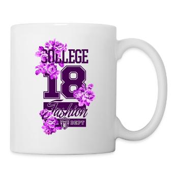 Beautiful female paint art Face colorful woman - Mug - white - Right