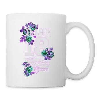 Belle femme peinture art visage femme colorée - Mug blanc - blanc - Droite