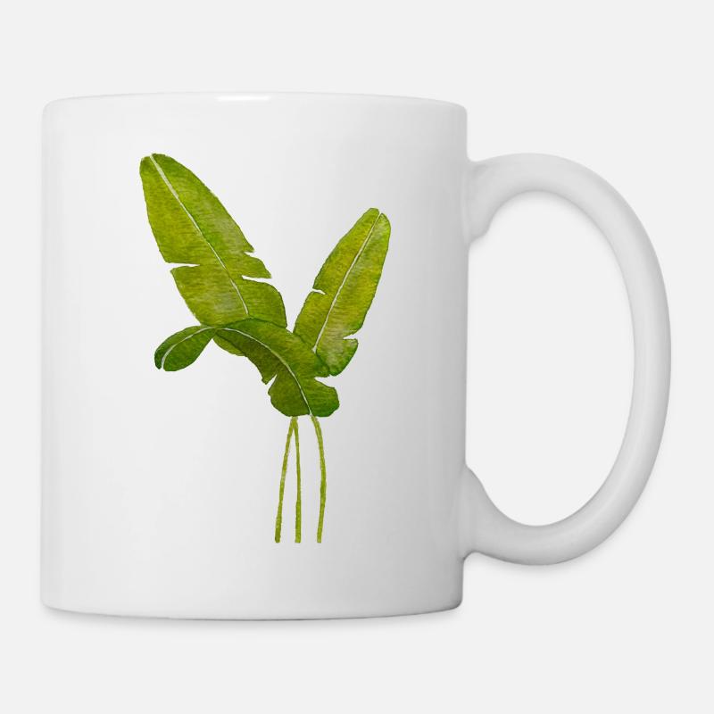 Feuilles de bananier - Mug blanc - blanc