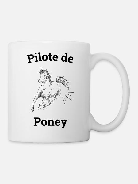 Pilote de Poney - Mug blanc - blanc