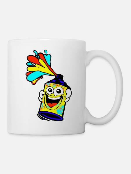 lustige spaydose - Tasse - Weiß
