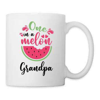 One In A Melon Grandpa Watermelon Family Birthday - Mug - white - Right