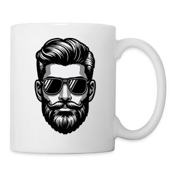 Stylish and trendy man with a beard - Mug - white - Right
