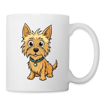 Kurioser Cairn Terrier Digitale Kunst - Tasse - Weiß - Rechts