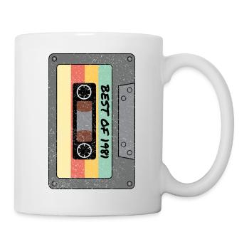 Best of 1981 Classic cassette tape original gift - Mug - white - Right