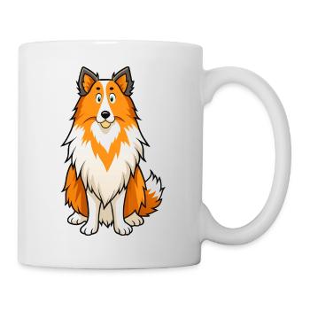 Alert Shetland Sheepdog Digital Art - Mug - white - Right