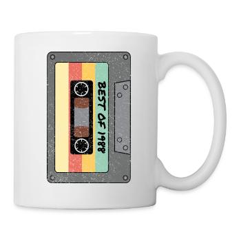 Best of 1988 Classic cassette tape original gift - Mug - white - Right