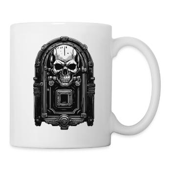 Door Knocker / Skull / Bell / Antique / Old - Mug - white - Right