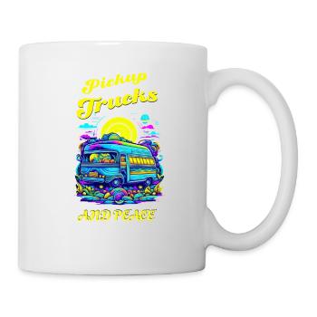 Camions, Routes, Campagne, Camping, Camionnage, Aventure - Mug blanc - blanc - Droite