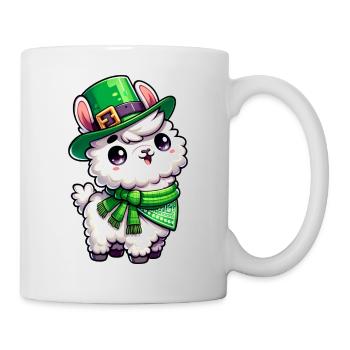 St. Patrick's Day Llama Cartoon - Mug - white - Right