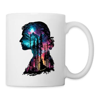 Silhouette / Forest / Portrait / Trees / Person - Mug - white - Right