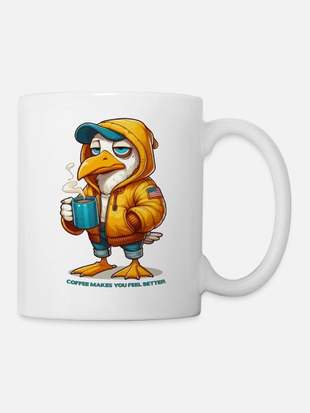 Le café vous fait vous sentir mieux - Mug blanc - blanc