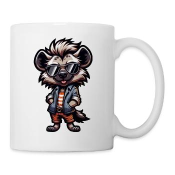 Cool Hyena Comic Cartoon Design - Mug - white - Right