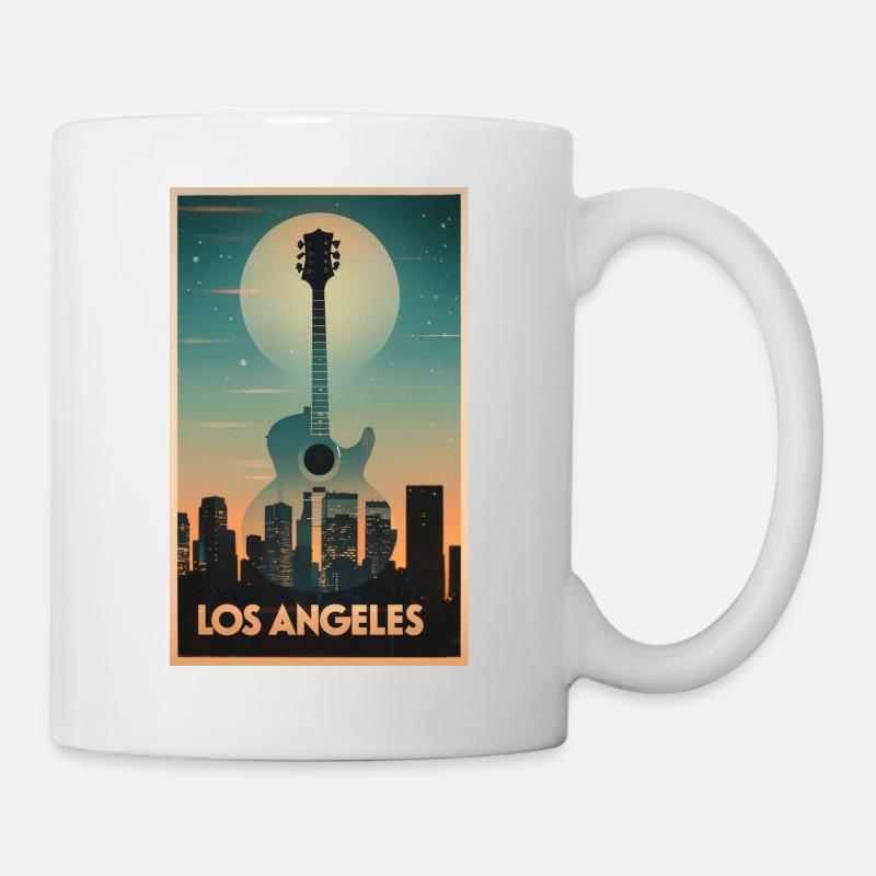 Poster poster design guitar and Los Angeles - Mug - white