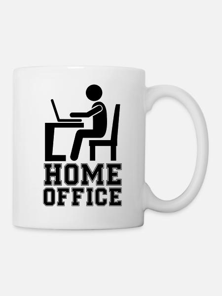 computer work home office - Tasse - Weiß